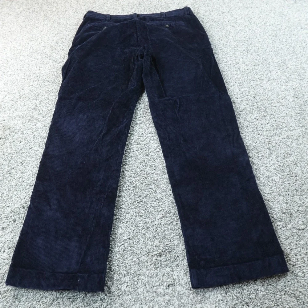 LL Bean Pants‎ Mens 34X30 Blue Corduroy Cord Chino Trouser Classic Fit Stretch